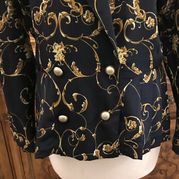 Vintage Argenti Boutique. Size 10. Knife Pleated. Double Breasted. Blouse. B29 - Picture 3 of 8